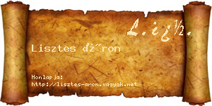 Lisztes Áron névjegykártya